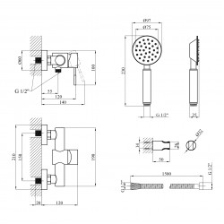 Змішувач для душу Kroner KRP Edelstahl Klassisch - ESG050 Змішувач для душу Kroner KRP Edelstahl Klassisch - ESG050