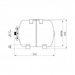 Гідроакумулятор горизонтальний Forwater 50 л з нержавіючої сталі