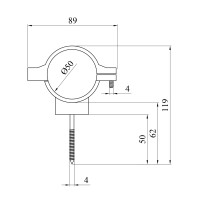 Кріплення каналізаційне Український легіон 50 мм