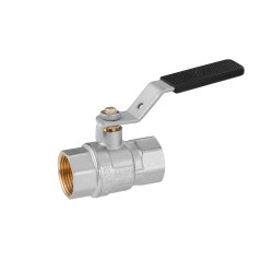 Кран кульовий Kroner 1" ВВ PN40 ручка, нікельований Кран кульовий Kroner 1" ВВ PN40 ручка, нікельований