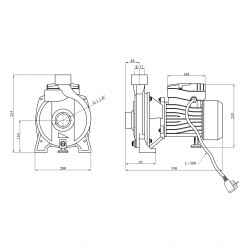 Насос поверхневий відцентровий Agua CPM 180 Нmax 36 м Qmax 120 л/хв P 1500 Вт корпус чавун
