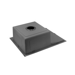Комплект кухонна мийка Kroner Gebürstet-6350RHM + змішувач Küche-C031BLK + дозатор Spender-ECG049