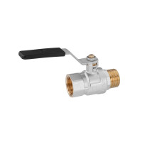 Кран кульовий Kroner 1" ВЗ PN40 ручка, нікельований Кран кульовий Kroner 1" ВЗ PN40 ручка, нікельований