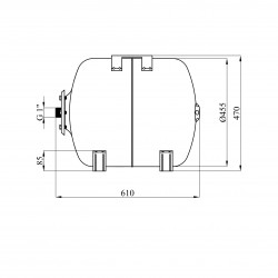 Гідроакумулятор горизонтальний Forwater 80 л з нержавіючої сталі