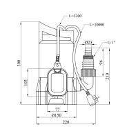 Насос дренажний Pumpman GS400 Нmax 6,5 м Qmax 7,5 куб.м 400 Вт (пластик)