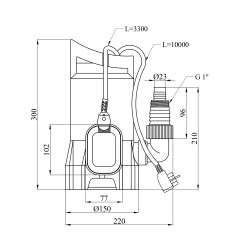 Насос дренажний Pumpman GS400 Нmax 6,5 м Qmax 7,5 куб.м 400 Вт (пластик)