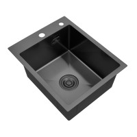 Кухонна мийка Kroner KRP PVD Schwarze - 4050HM (3,0/1,0 мм)