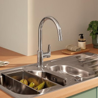 Змішувач для кухні з висувним виливом Grohe StartCurve 30562000 Змішувач для кухні з висувним виливом Grohe StartCurve 30562000