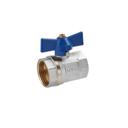 Кран кульовий Valves 1" ВВ PN30 синій метелик Кран кульовий Valves 1" ВВ PN30 синій метелик