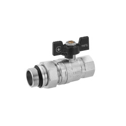 Кран-американка кульовий прямий Kroner 1" ВЗ PN40 метелик, нікельований Кран-американка кульовий прямий Kroner 1" ВЗ PN40 метелик, нікельований