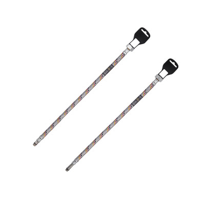 Гнучка підводка для підключення змішувача Kroner KRP 1/2"хМ10 ВЗ 120 см в обплетенні з нержавіючої сталі (пара)