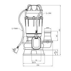 Насос фекальний Grandwater WQD12-10-1,5 кВт