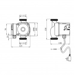 Насос циркуляційний Agua GPD 25/4-130 Насос циркуляційний Agua GPD 25/4-130