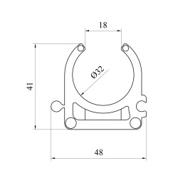 Кріплення для труб PPR Baux 32 мм Кріплення для труб PPR Baux 32 мм