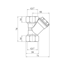 Фільтр грубої очистки Karro 1" ВВ латунний KR-202 Фільтр грубої очистки Karro 1" ВВ латунний KR-202