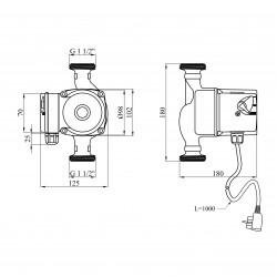Насос циркуляційний Agua GPD 25/4-180