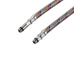 Гнучка підводка для підключення змішувача Kroner KRP 1/2"хМ10 ВЗ 150 см в обплетенні з нержавіючої сталі (пара) Гнучка підводка для підключення змішувача Kroner KRP 1/2"хМ10 ВЗ 150 см в обплетенні з нержавіючої сталі (пара)