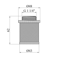 Сітка для зворотнього клапана Karro 1 1/4" нержавіюча сталь KR-6122 Сітка для зворотнього клапана Karro 1 1/4" нержавіюча сталь KR-6122