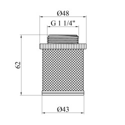 Сітка для зворотнього клапана Karro 1 1/4" нержавіюча сталь KR-6122 Сітка для зворотнього клапана Karro 1 1/4" нержавіюча сталь KR-6122