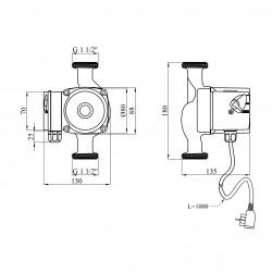 Насос циркуляційний Agua GPD 25/6-180