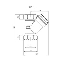 Фільтр грубої очистки Karro 2" ВВ латунний KR-7006 Фільтр грубої очистки Karro 2" ВВ латунний KR-7006
