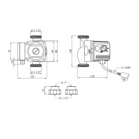 Насос циркуляційний Pumpman GRS25/40/130 Нmax 4 м Qmax 3 куб.м 88 Вт з гайками Насос циркуляційний Pumpman GRS25/40/130 Нmax 4 м Qmax 3 куб.м 88 Вт з гайками