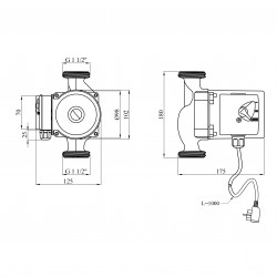 Насос циркуляційний Agua GPD 25/8-180