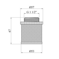 Сітка для зворотнього клапана Karro 1 1/2" нержавіюча сталь KR-6122 Сітка для зворотнього клапана Karro 1 1/2" нержавіюча сталь KR-6122