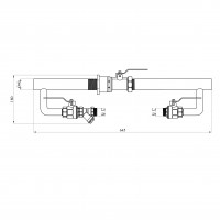 Байпас довгий в зборі STA (DN) 40 з краном