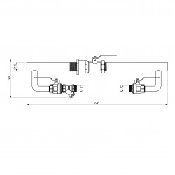 Байпас довгий в зборі STA (DN) 40 з краном