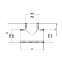 Трійник PPR Baux 25 мм