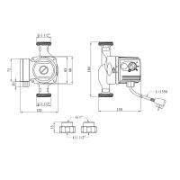 Насос циркуляційний Pumpman GRS25/40/180 Нmax 4 м Qmax 3 куб.м 88 Вт з гайками Насос циркуляційний Pumpman GRS25/40/180 Нmax 4 м Qmax 3 куб.м 88 Вт з гайками