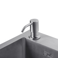 Комплект кухонна мийка Kroner Gebürstet-6050HM + змішувач Edelstahl Klassisch-ESG03811 + дозатор Spender-ECG049