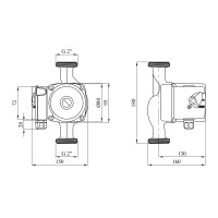 Насос циркуляційний Forwater 32/8-180 з гайками New