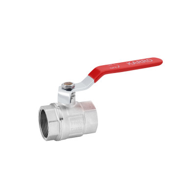 Кран кульовий Karro "Standart+" 1 1/4" ВВ PN40 ручка, нікельований Кран кульовий Karro "Standart+" 1 1/4" ВВ PN40 ручка, нікельований