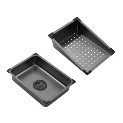 Кухонна мийка Kroner KRP Schwarze - SET7545NB PVD (3.0/0.8 мм)