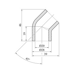 Коліно 45° PPR Baux 20 мм Коліно 45° PPR Baux 20 мм