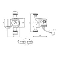 Насос циркуляційний Pumpman GRS25/80/180 Нmax 8 м Qmax 6 куб.м 100 Вт з гайками Насос циркуляційний Pumpman GRS25/80/180 Нmax 8 м Qmax 6 куб.м 100 Вт з гайками