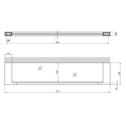 Полиця для ванної кімнати Kroner KRP Edelstahl Kubus - SCH3907