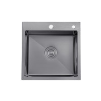 Кухонна мийка Kroner KRP Schwarze - 5050HM PVD (3.0/1.0 мм)