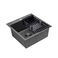 Кухонна мийка Kroner KRP Schwarze - 5050HM PVD (3.0/1.0 мм)