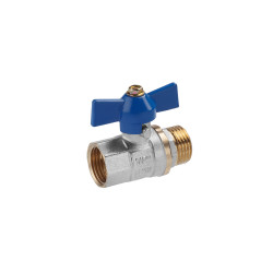 Кран кульовий Valves 1/2" ВЗ PN30 синій метелик Кран кульовий Valves 1/2" ВЗ PN30 синій метелик