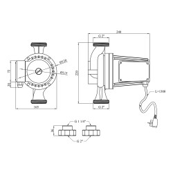 Насос циркуляційний Pumpman GRS32/12/220 Нmax 12 м Qmax 8,5 куб.м 370 Вт з гайками Насос циркуляційний Pumpman GRS32/12/220 Нmax 12 м Qmax 8,5 куб.м 370 Вт з гайками