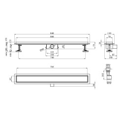 Трап лінійний Kroner KRP Eifel F80 Fliese Трап лінійний Kroner KRP Eifel F80 Fliese