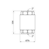 Зворотній клапан Karro 2" ВВ з латунним штоком KR-6120
