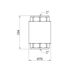 Зворотній клапан Karro 2" ВВ з латунним штоком KR-6120