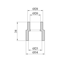 Муфта редукційна PPR Baux 25х20 мм Муфта редукційна PPR Baux 25х20 мм