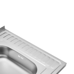 Кухонна мийка накладна Kroner KRP Dekor - 6060L (0.6 мм)