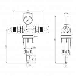 Фільтр самоочисний Karro 1" ЗЗ прозорий, латунний KR-88044 Фільтр самоочисний Karro 1" ЗЗ прозорий, латунний KR-88044