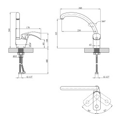 Змішувач для кухні Kroner KRP Konstante - C032 Змішувач для кухні Kroner KRP Konstante - C032